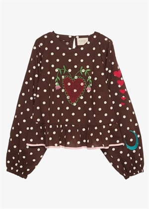 Diana bluse Brown Dot Sissel Edelbo 